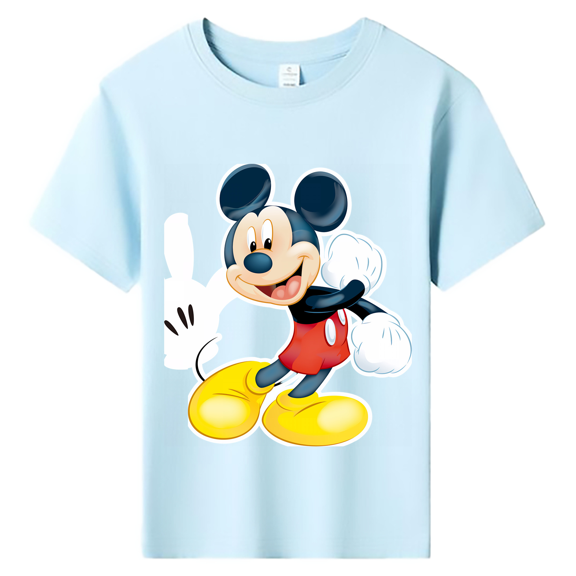 （画像用） ミッキーマウス Mickey Mouse 綿100％キッズTシャツ（フロントプリント）
